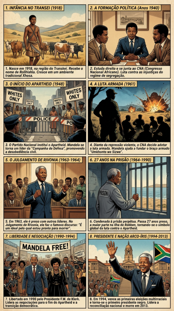 Trajetoria Nelson Mandela